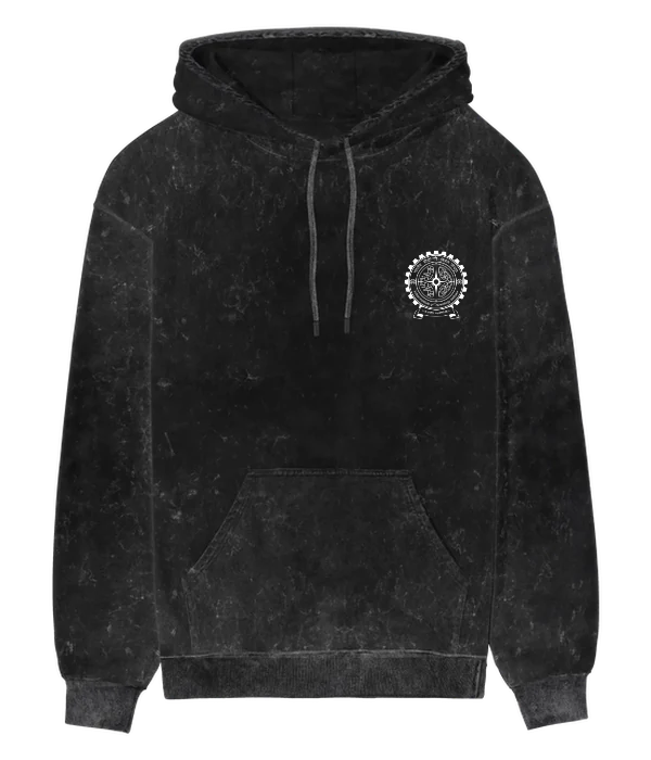 IIT Vintage Varsity Acid Wash Hoodie — IIT JODHPUR